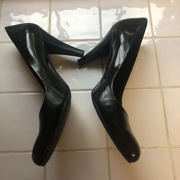 ENZO ANGIOLINI BLACK patent leather stacke… - Picture 4 of 8